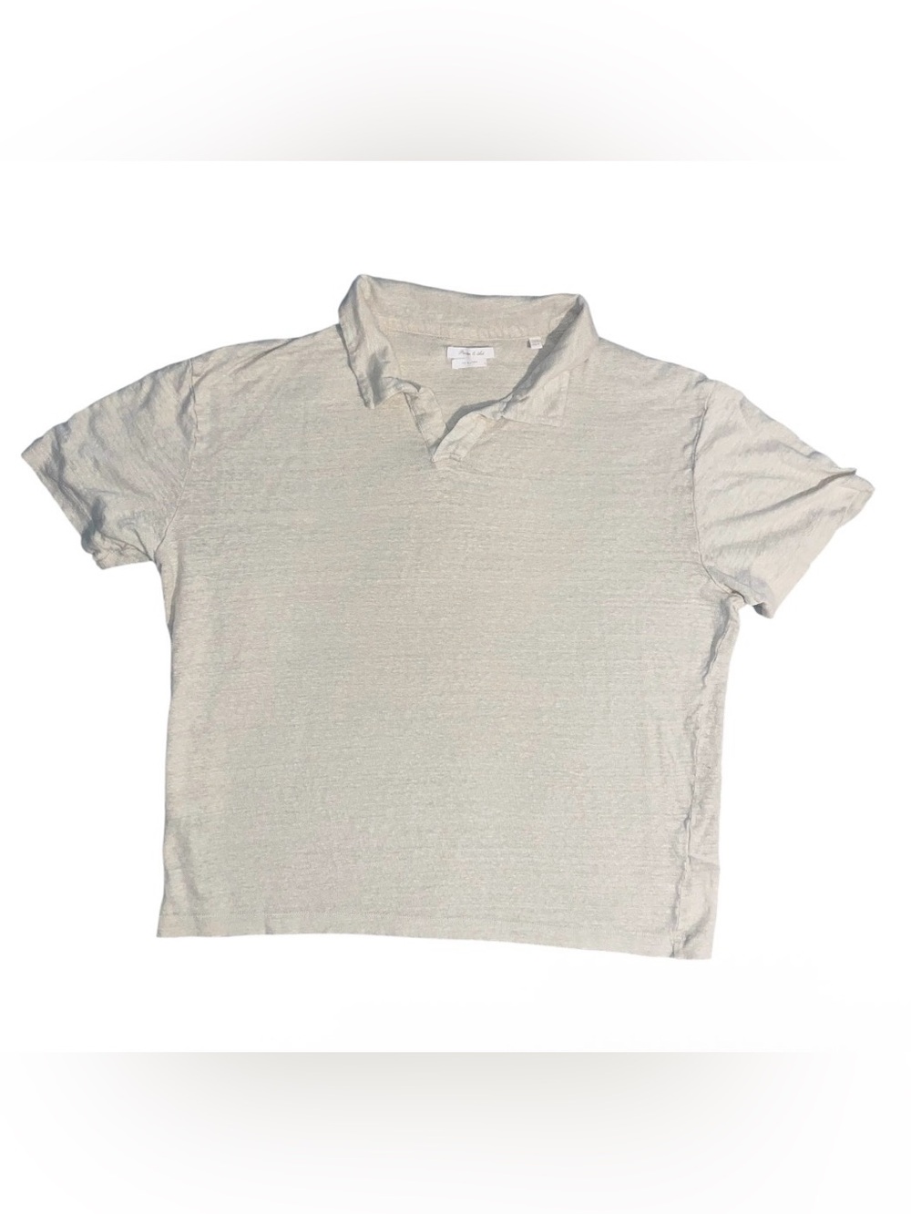 Light Gray Short Sleeve Polo Top